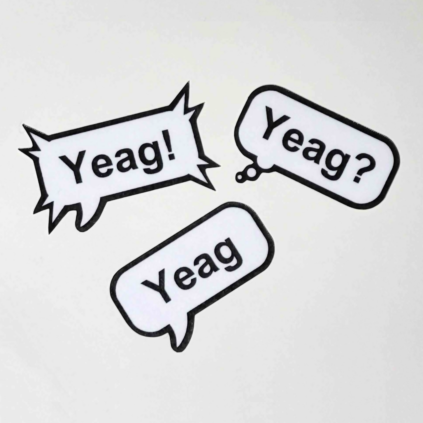 Sticker, Yeag Speech Bubble Bundle (2x1in)