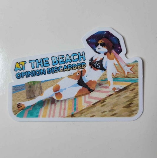 Sticker, Bunlith At The Beach (3.5x2.5in)